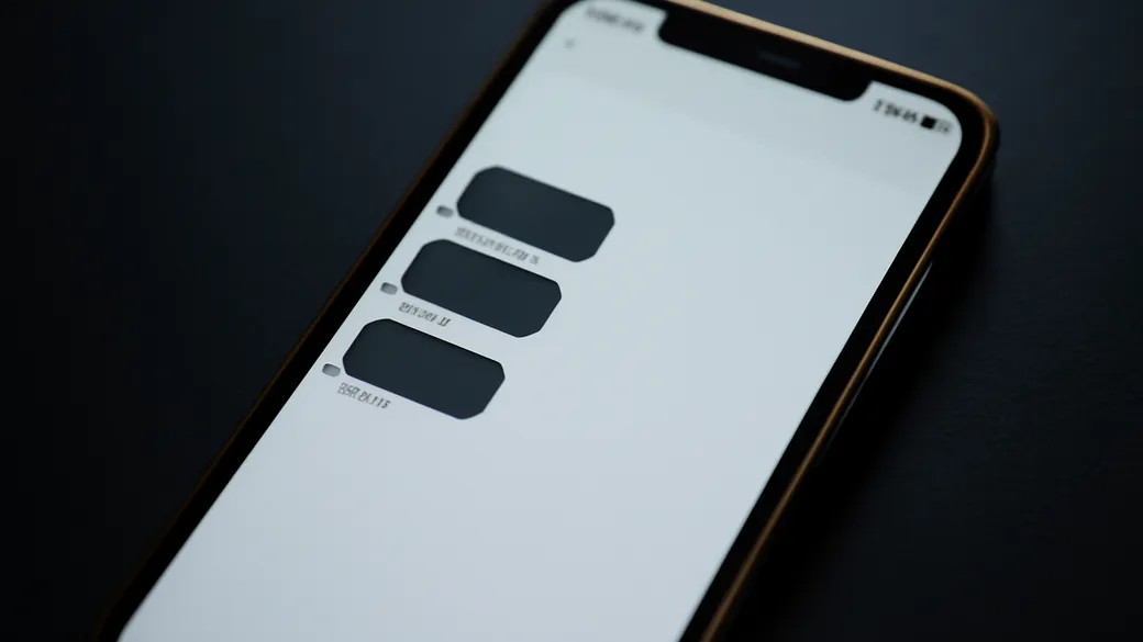 A smartphone on a dark desk showing an SMS thread with three unanswered customer messages and no business reply, clock reading 11:47pm